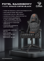 Стильне ігрове Геймерське крісло Draco CRF191 Black для зручності - Зображення 20