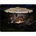 Складана садова парасоль 6 сегментів 350см сіра - Зображення 6