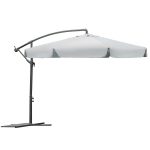 Складана садова парасоль 6 сегментів 350см сіра - Зображення 5