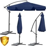 Складана садова парасоль 6 сегментів 350см блакитна - Зображення 2