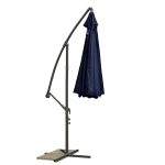 Складана садова парасоль 8 сегментів 350см синій - Зображення 4