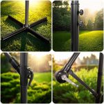 Складана садова парасоль з чохлом Plonos PL-881 8 сегментів 350 см - Зображення 9