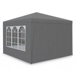 Садовий Павільйон 4 стінки 3x3 м сірий Plonos - Простір для відпочинку на природі - Зображення 2