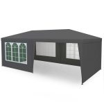 Садовий Павільйон 4 стінки 3x6 м сірий Plonos - Стильний та функціональний