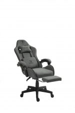 Комфортне ігрове Геймерське крісло PLAYER 5.0 CRF51 сірий з підніжкою - Зображення 3