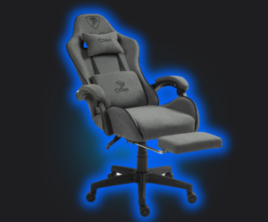Комфортне ігрове Геймерське крісло PLAYER 5.0 CRF51 сірий з підніжкою