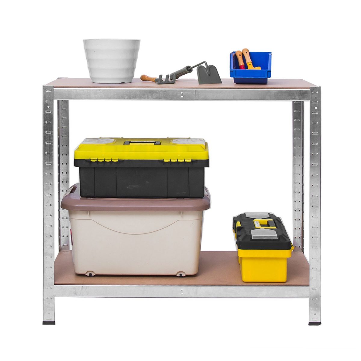 Металевий складський стелаж для великого вантажу Plonos PL-702 180 x 90 x 40 см набір 2 шт. - Зображення 7