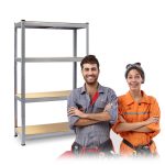 Ідеальний для складів Металевий Стелаж 180 x 90 x 40 см Plonos PL-702 набір 2 шт - Зображення 10