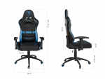 Стильне і функціональне ігрове Геймерське крісло Draco CRF192 Blue - Зображення 6