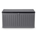 Садова скриня 109 x 51 x 55 см 270 л сіра - Стильне та містке рішення - Зображення 4