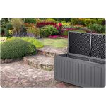 Садова скриня 109 x 51 x 55 см 270 л сіра - Стильне та містке рішення - Зображення 11