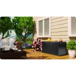 Садова скриня 109 x 51 x 55 см 270 л чорна - Для зберігання інструментів - Зображення 14