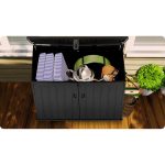 Садова скриня 116 x 112.5 x 71 см 775 л чорна - Великі об'єми для зберігання - Зображення 7