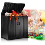 Садова скриня 116 x 112.5 x 71 см 775 л чорна - Великі об'єми для зберігання - Зображення 8