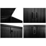 Садова скриня 116 x 112.5 x 71 см 775 л чорна - Великі об'єми для зберігання - Зображення 15