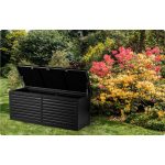 Садова скриня 143.5 x 57 x 53.5 см 390 л чорна - Практичне зберігання на вулиці - Зображення 12