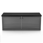 Садова скриня 143 x 57 x 53.5 см 390 л чорна-сіра - Модерний дизайн для саду - Зображення 3