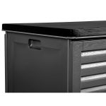 Садова скриня 143 x 57 x 53.5 см 390 л чорна-сіра - Модерний дизайн для саду - Зображення 4