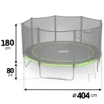 Садовий Батут з зовнішньою сіткою та драбинкою Neo-Sport 13ft/404 см - Зображення 3