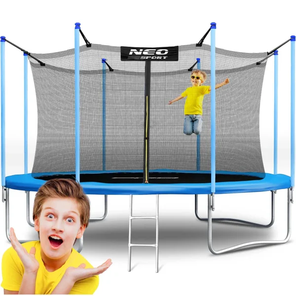 Садовий Батут з внутрішньою сіткою та драбинкою Neo-Sport 14ft/435 см