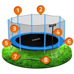 Садовий Батут з зовнішньою сіткою та драбинкою Neo-Sport 15ft/465 см - Зображення 10