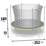 Садовий Батут з внутрішньою сіткою та драбинкою Neo-Sport  8ft/252 см - Зображення 5