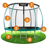 Садовий Батут профільований з внутрішньою сіткою Neo-Sport8ft/252 см - Зображення 10