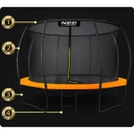 Садовий Батут профільований з внутрішньою сіткою Neo-Sport 12ft/374 см - Зображення 11