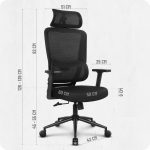 Тканинне офісне крісло CABRO C506 чорне - Зображення 9