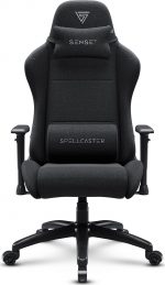 Геймерське крісло SENSE7 Spellcaster FUKU XL тканинне крісло чорне - Зображення 3