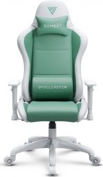 Геймерське крісло SENSE7 Spellcaster FUKU PU Крісло біло/зелене - Зображення 3