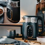 Скляний електричний чайник Adler AD 1305 LED 1.7л 2200Вт 40°C-100°C black gold