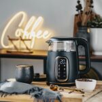 Скляний електричний чайник Adler AD 1305 LED 1.7л 2200Вт 40°C-100°C black gold