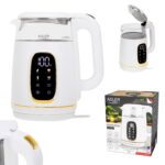 Скляний електричний чайник Adler AD 1305 LED 1.7л 2200Вт 40°C-100°C white gold - Зображення 14