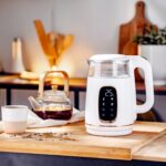 Скляний електричний чайник Adler AD 1305 LED 1.7л 2200Вт 40°C-100°C white gold