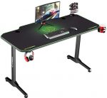 Стильний та зручний Ігровий комп'ютерний стіл для геймерів ULTRADESK FRAG Green 140X60 см + підкладка - Зображення 3