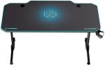 Просторий та стильний Ігровий комп'ютерний стіл ULTRADESK FRAG Blue 140X66 см + підкладка - Зображення 4