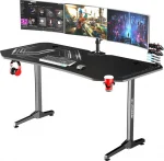 Просторий та стильний Ігровий комп'ютерний стіл для геймерів ULTRADESK FRAG Xxl Black160 см x 75