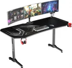 Просторий та стильний Ігровий комп'ютерний стіл для геймерів ULTRADESK FRAG Xxl Black160 см x 75 - Зображення 2