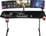 Просторий та стильний Ігровий комп'ютерний стіл для геймерів ULTRADESK FRAG Xxl Black160 см x 75 - Зображення 3