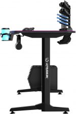 Стильний і комфортний ігровий комп'ютерний стіл для геймерів ULTRADESK FRAG Pink 140X66 см - Зображення 5