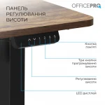 Геймерський стіл електричний OfficePro 120 х 60 см Dark Wood/Black (ODE1260DW) - Зображення 5