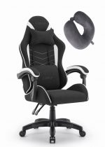 Ігрове крісло для тривалих ігор CABRO C500 FABRIC чорно-біле