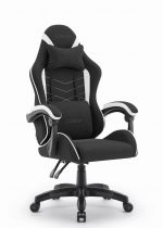 Ігрове крісло для тривалих ігор CABRO C500 FABRIC чорно-біле - Зображення 2