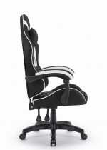 Ігрове крісло для тривалих ігор CABRO C500 FABRIC чорно-біле - Зображення 4