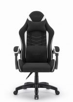 Ігрове крісло для тривалих ігор CABRO C500 FABRIC чорно-біле - Зображення 3