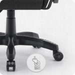 Ігрове крісло для тривалих ігор CABRO C500 FABRIC чорно-біле - Зображення 8