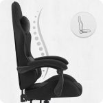 Ігрове крісло для геймерів CABRO C500 Black fabric чорне - Зображення 8