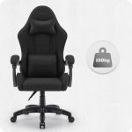 Ігрове крісло для геймерів CABRO C500 Black fabric чорне - Зображення 6