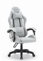 Ігрове крісло для геймерів CABRO C500 Fabric Grey white сірий - білий - Зображення 2